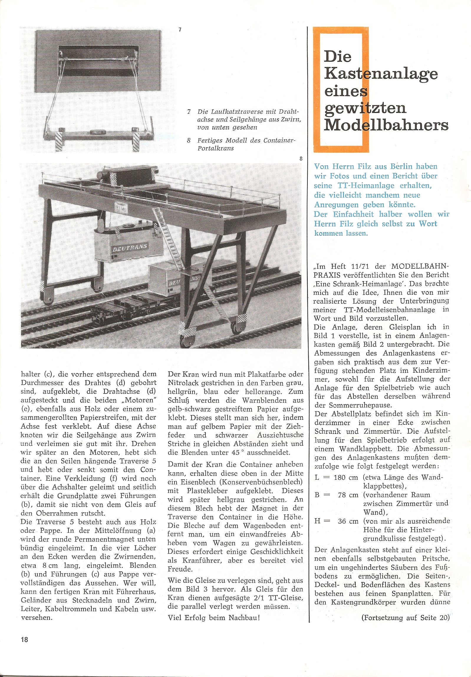 Журнал Modellbahn Praxis №13 1972 г. страница 17 Журнал Modellbahn Praxis №13 1972 г. страница 17
