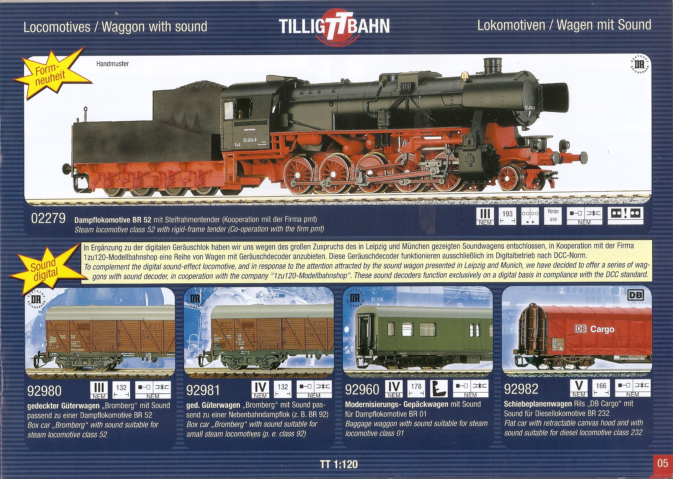 Буклет новинок Tillig  2004 г. , страница 5