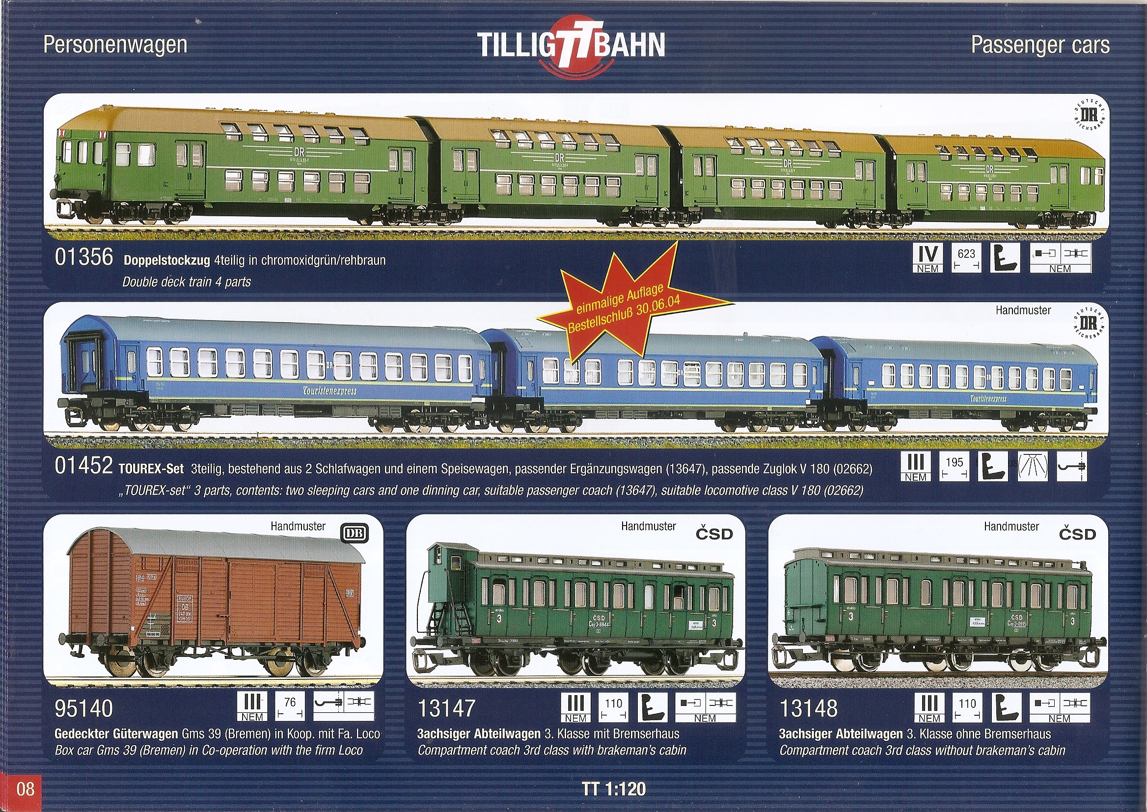 Буклет новинок Tillig  2004 г. , страница 8